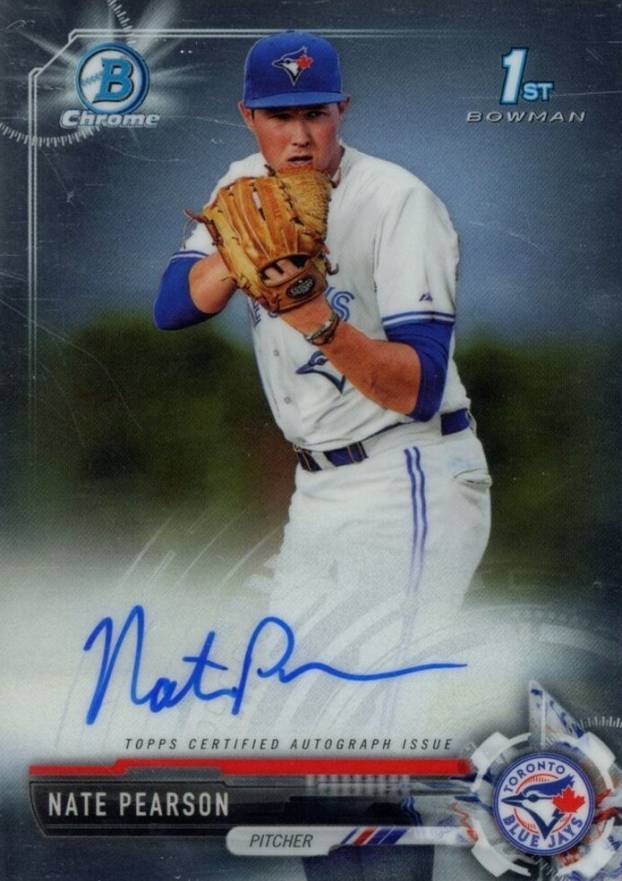 2017 Bowman Draft Chrome Draft Picks Autographs  Nate Pearson #CDANPE Baseball Card