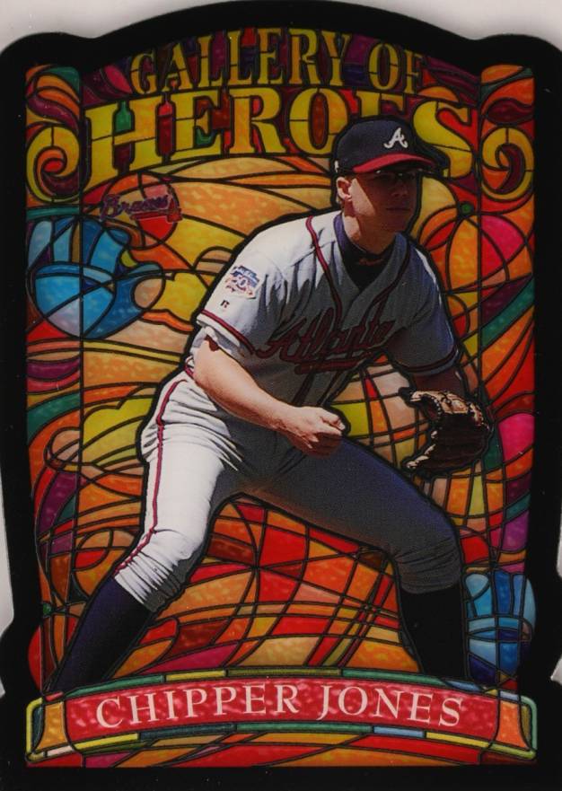 1998 Topps Gallery Gallery of Heroes Chipper Jones #GH12 Baseball Card