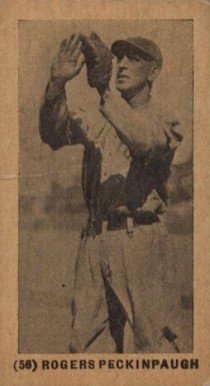 1927 York Caramel Type 1 Rogers Peckinpaugh #56 Baseball Card