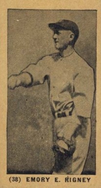 1927 York Caramel Type 1 Emory E. Rigney #38A Baseball Card