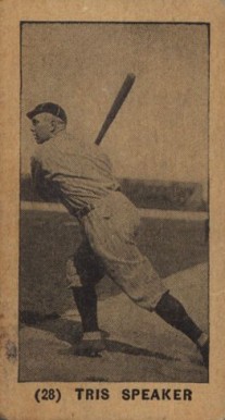 1927 York Caramel Type 1 Tris Speaker #28 Baseball Card