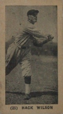 1927 York Caramel Type 1 Hack Wilson #25 Baseball Card