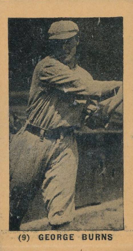 1927 York Caramel Type 1 George Burns #9 Baseball Card