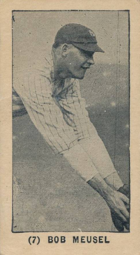 1927 York Caramel Type 1 Bob Meusel #7 Baseball Card