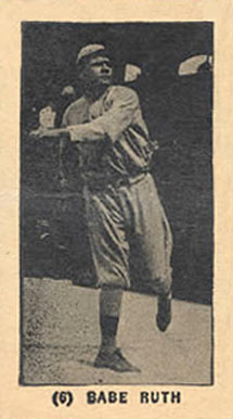 1927 York Caramel Type 1 Babe Ruth #6 Baseball Card