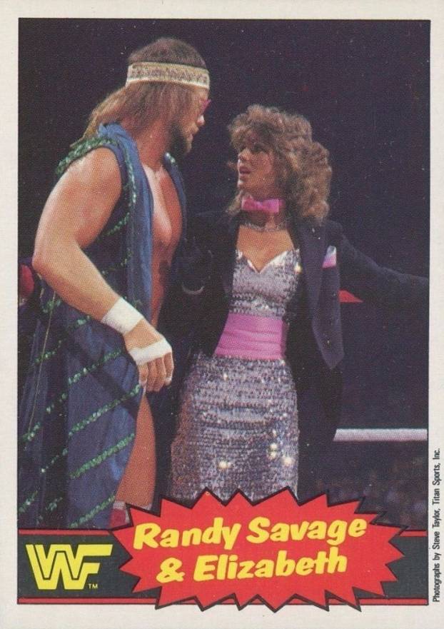 1985 O-Pee-Chee WWF Wrestling Stars Series 2 Randy Savage & Elizabeth #63 Other Sports Card