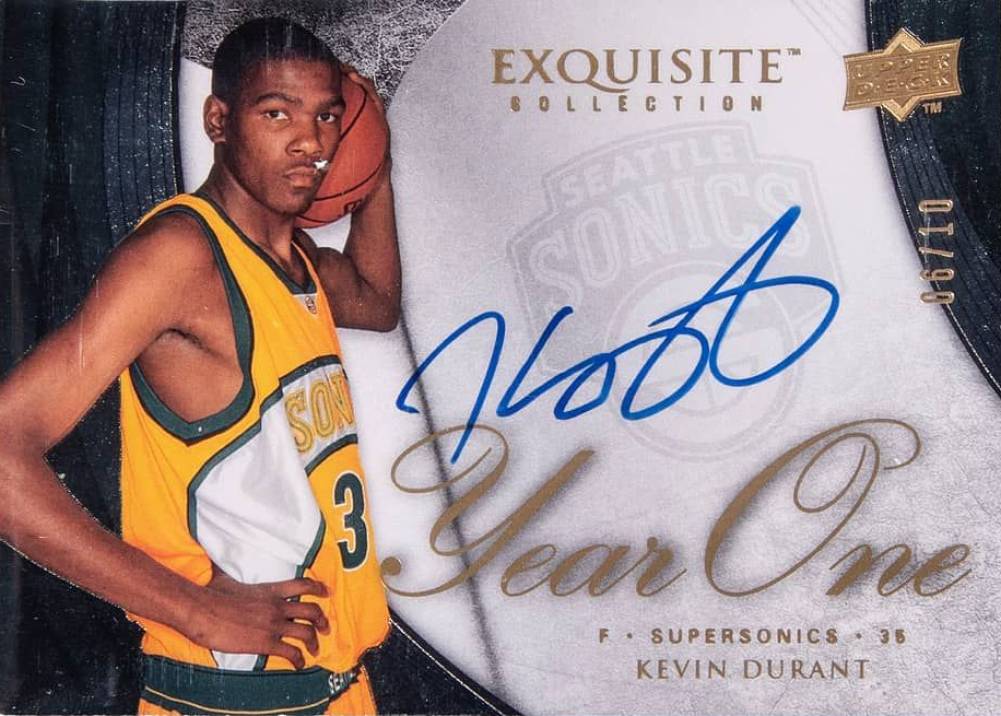 2007 UD Exquisite Collection Year One Autographs Kevin Durant #Y1KD Basketball Card