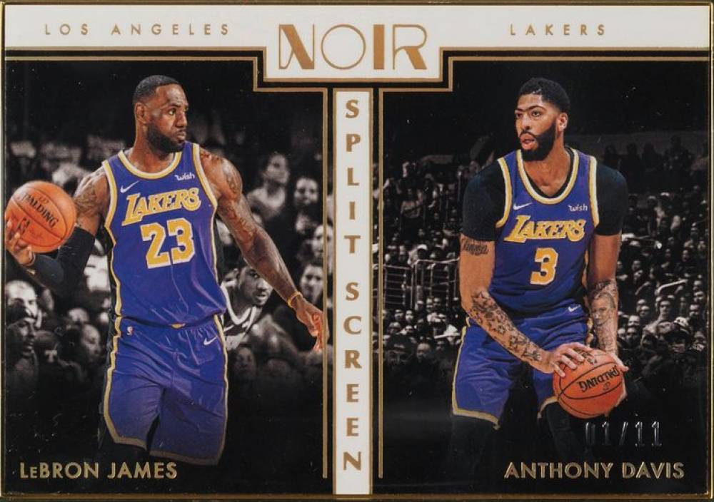 2019 Panini Noir Anthony Davis/LeBron James #279 Basketball Card