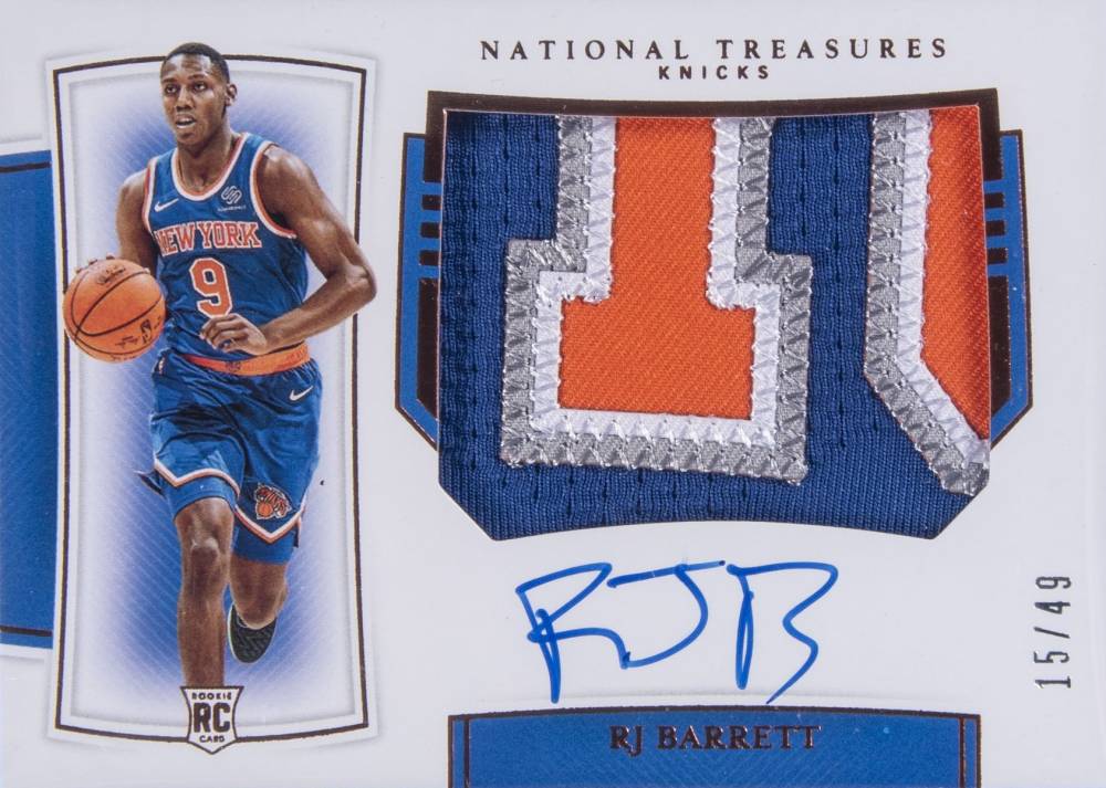 2019 Panini National Treasures RJ Barrett #128 Basketball Card