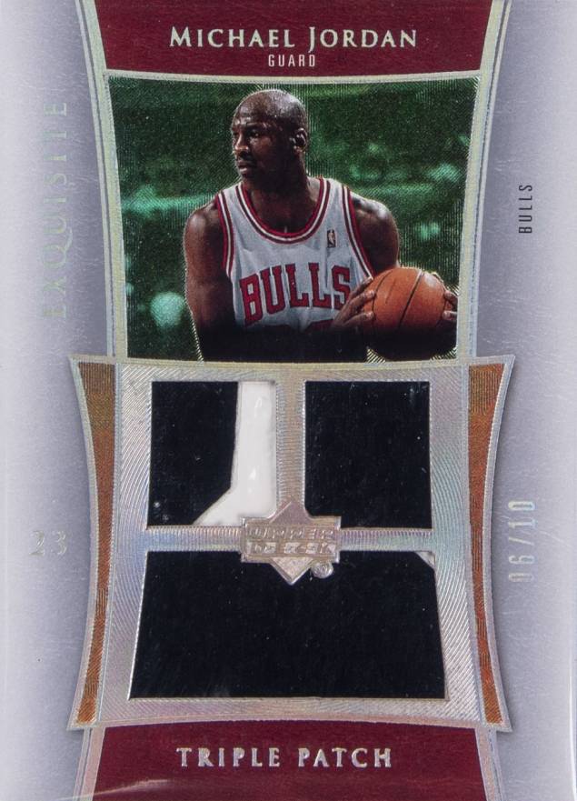 2004 UD Exquisite Collection Triple Patch Michael Jordan #E3PMJ Basketball Card