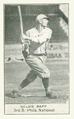 1921 National Caramel Goldie Rapp # Baseball Card