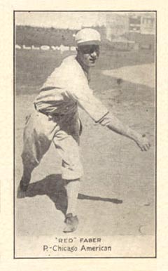 1921 National Caramel "Red" Faber # Baseball Card