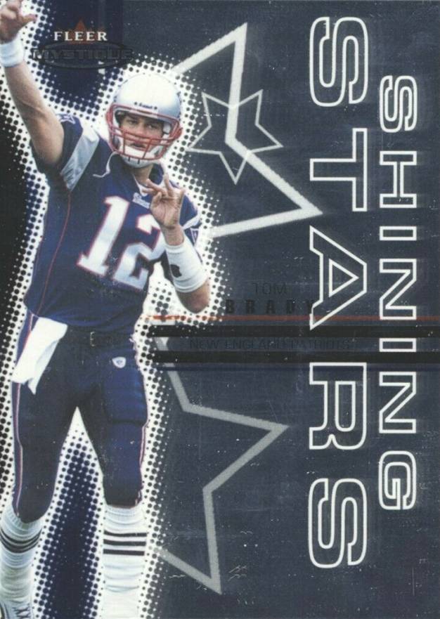 2003 Fleer Mystique Shining Stars Tom Brady #7 Football Card