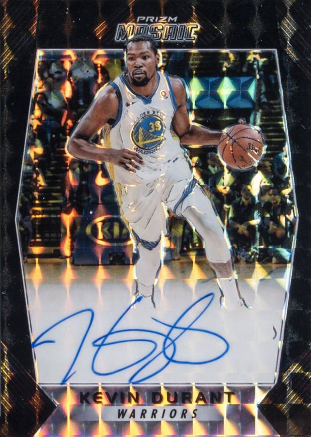 2017 Panini  Prizm Mosaic Autographs Kevin Durant #A-KDR Basketball Card