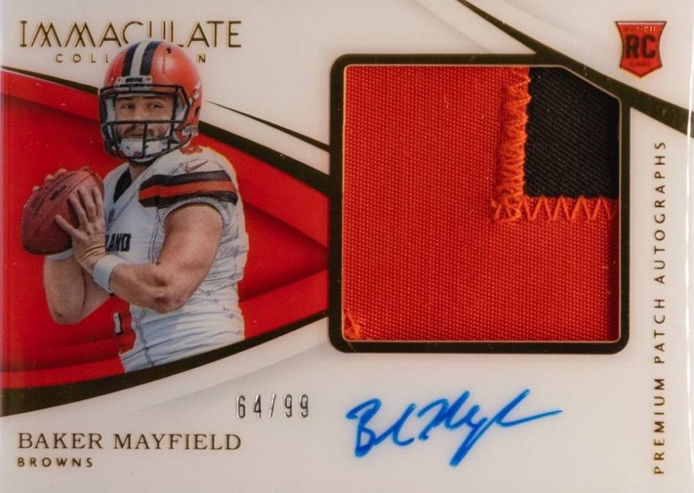 2018 Panini Immaculate Collection Premium Patch Rookie Autographs  Baker Mayfield #PRBM Football Card