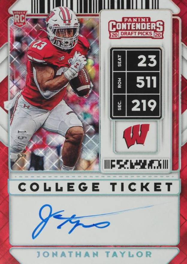 2020 Panini Contenders Draft Picks Jonathan Taylor #110 Football Card