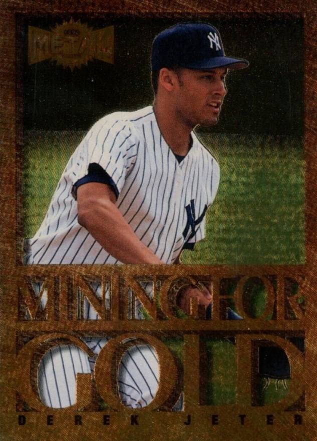 1996 Metal Universe Mining For Gold Derek Jeter #6 Baseball Card