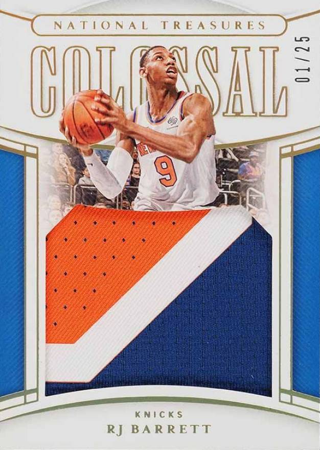 2019 National Treasures Colossal Rookie Material RJ Barrett #RJB Basketball Card