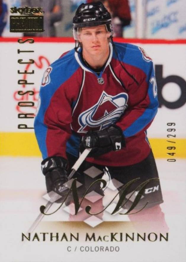 2013 Fleer Showcase SkyBox Premium Nathan MacKinnon #42 Hockey Card