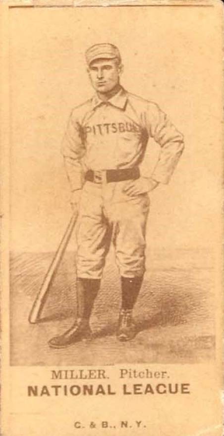 1888 G & B Chewing Gum Doggie Miller # Baseball Card