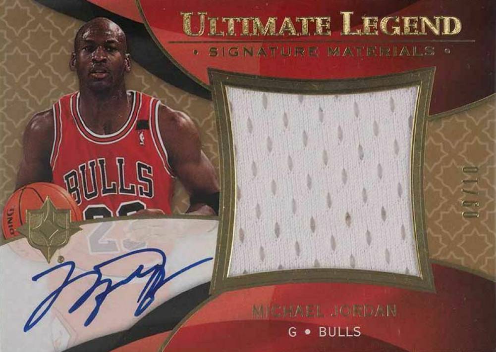 2008 Upper Deck Ultimate Collection Signature Materials Legends Michael Jordan #UML-MJ Basketball Card