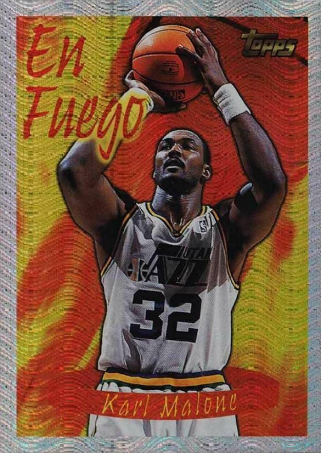 1996 Topps Season's Best Karl Malone #4 Basketball Card