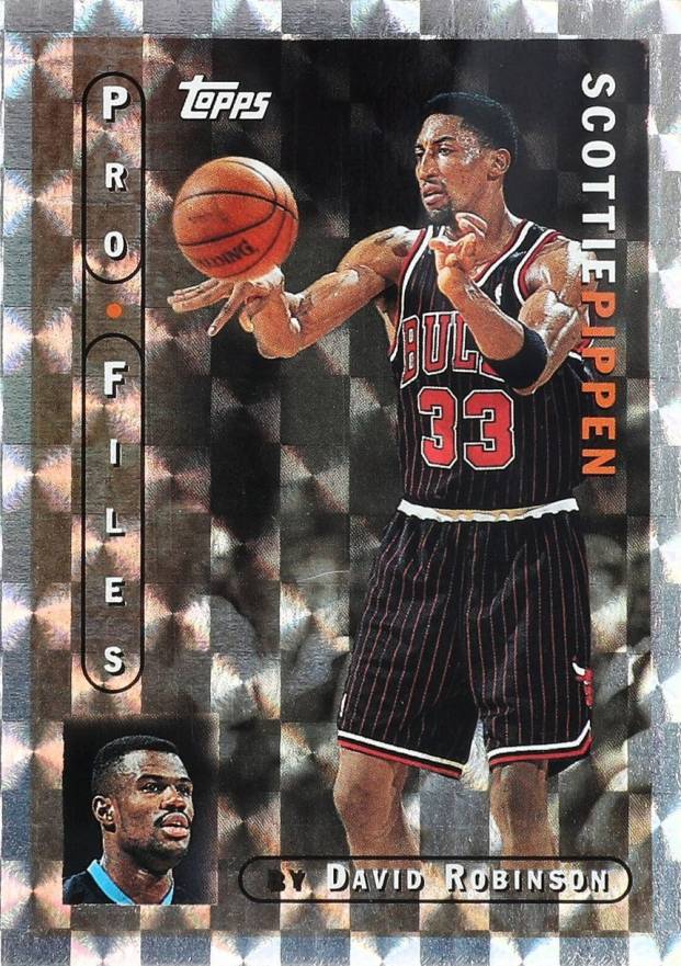 1996 Topps Pro Files Scottie Pippen #PF-9 Basketball Card