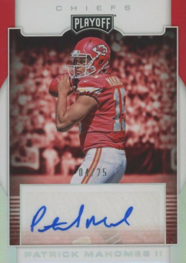 2017 Panini Playoff Rookie Autograph Variations Patrick Mahomes II #RAVPM Football Card