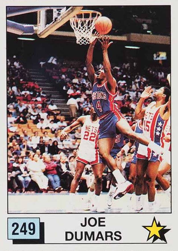 1989 Panini Spanish Sticker Joe Dumars #249 Basketball Card