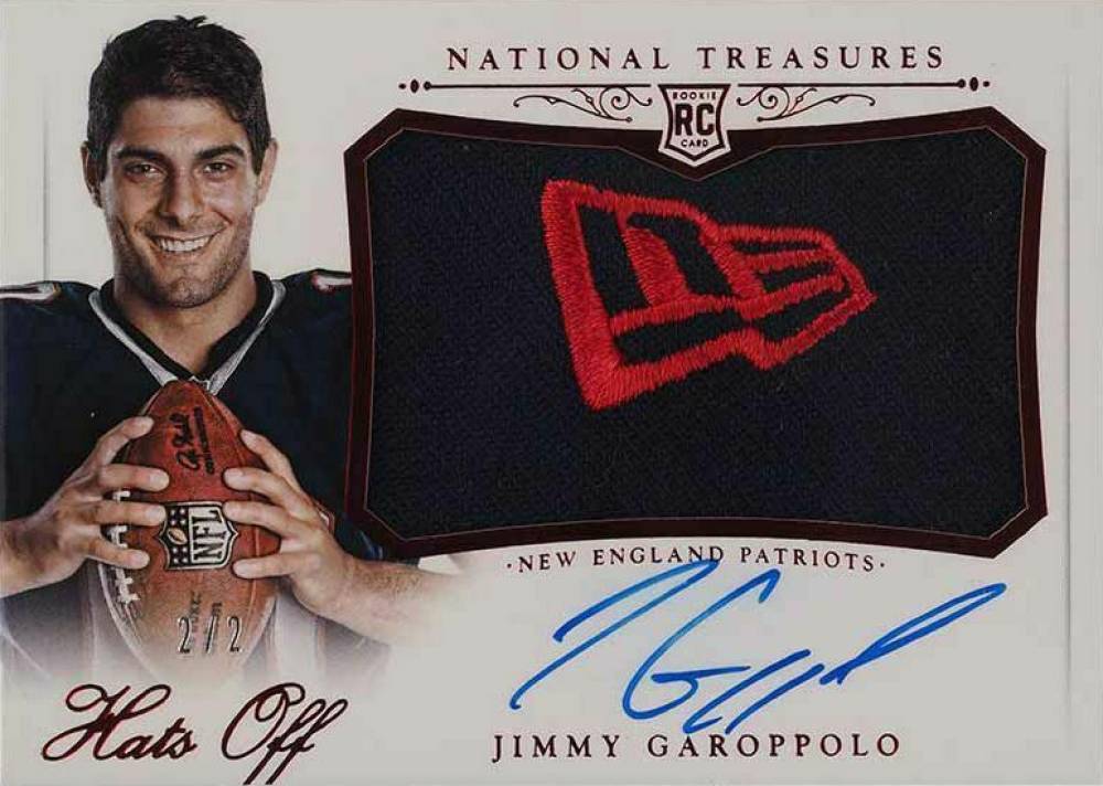 2014 Panini National Treasures Rookie Hats Off Signatures Jimmy Garoppolo #HO-JG Football Card