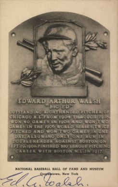 1946 Albertype HOF Plaque Postcards Type1 Type2 Ed Walsh # Baseball Card