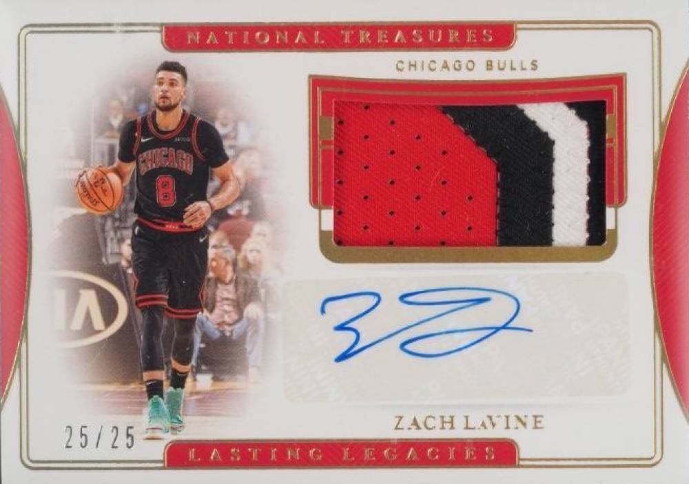 2019 Panini National Treasures Lasting Legacies Jersey Autographs Zach LaVine #ZAL Basketball Card