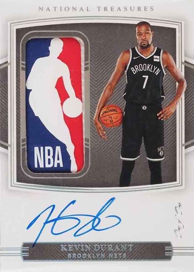 2019 Panini National Treasures Logoman Autographs 1/1 Kevin Durant #KDR Basketball Card