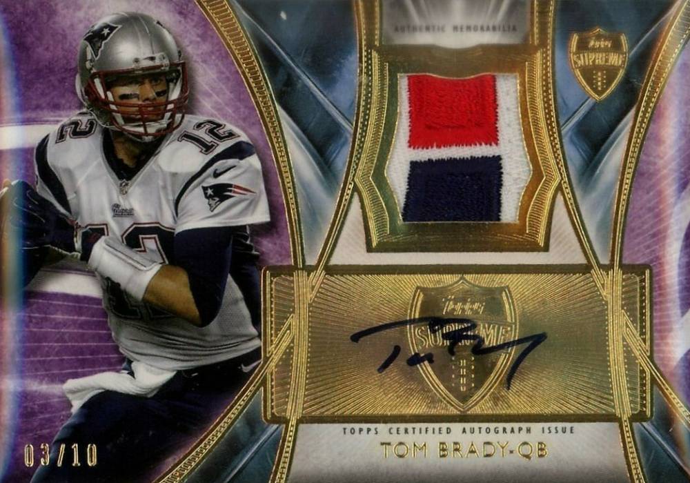 2014 Topps Supreme Autograph Patches Tom Brady #SAPTBRA Football Card