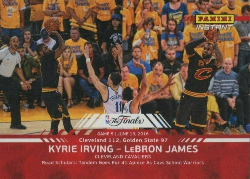 2016 Panini Instant NBA Finals Kyrie Irving/LeBron James #10 Basketball Card