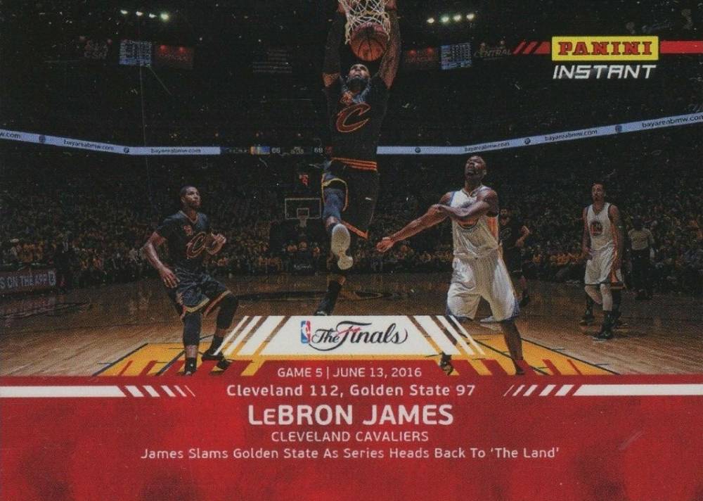 2016 Panini Instant NBA Finals LeBron James #8 Basketball Card