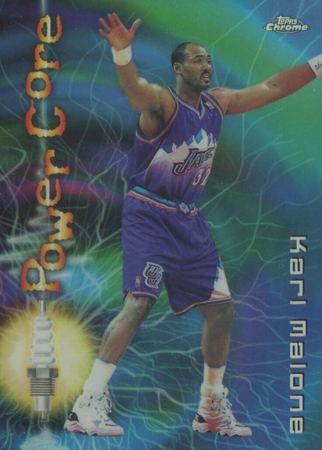 1997 Topps Chrome Season's Best Karl Malone #16 Basketball Card