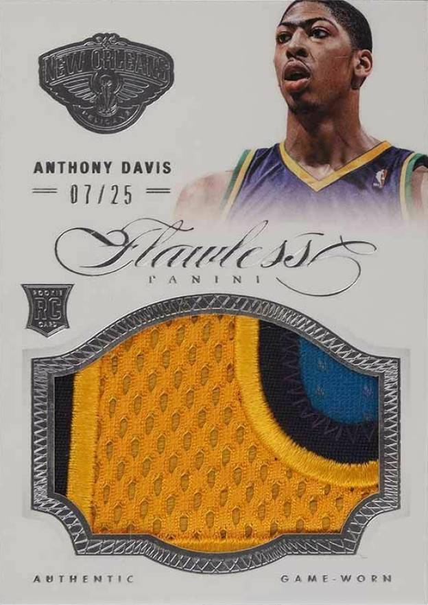 2012 Panini Flawless Rookie Patches Anthony Davis #8 Basketball Card