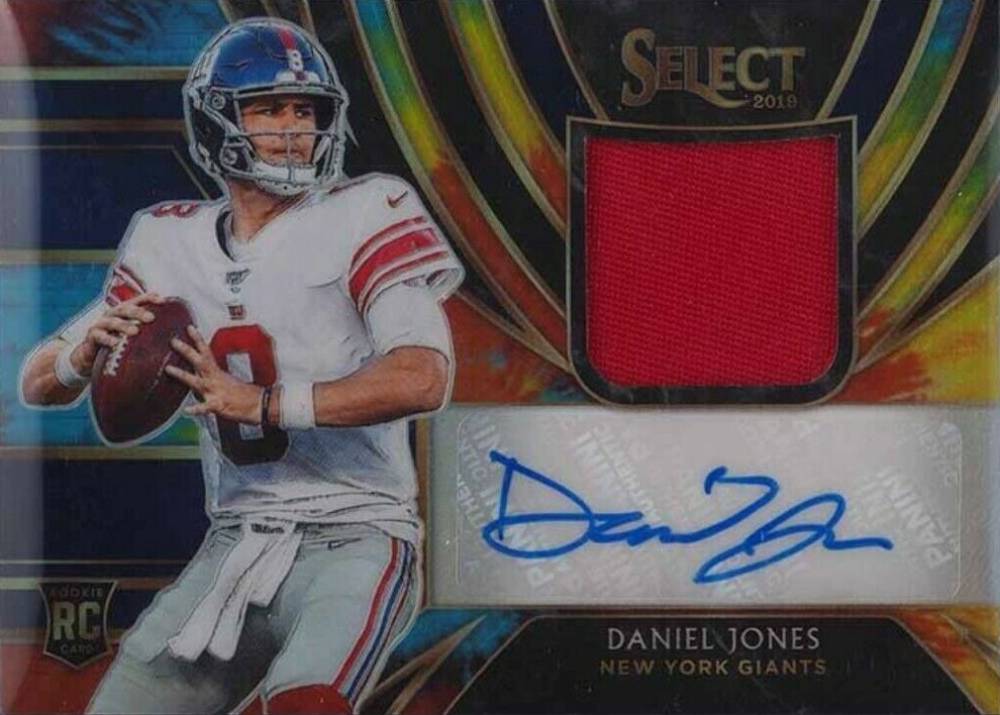 2019 Panini Select Rookie Signature Memorabilia Prizm  Daniel Jones #RMDJ Football Card