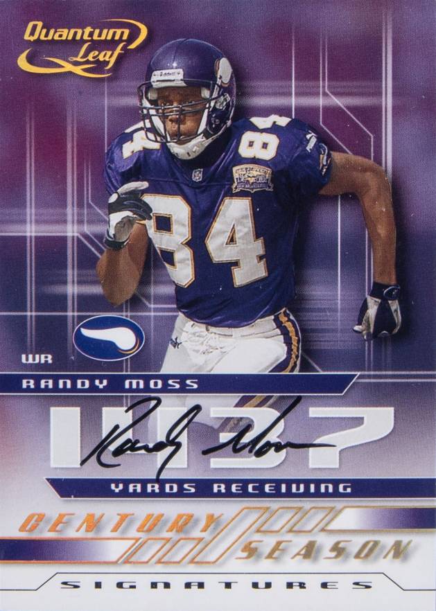 2001 Quantum Leaf Century Season Randy Moss #CS-65 Football Card