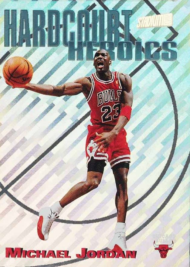 1997 Stadium Club Hardcourt Heroics Michael Jordan #H1 Basketball Card
