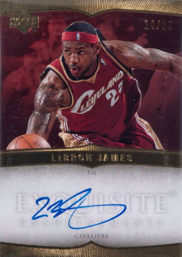 2006 Upper Deck Exquisite Collection Enshrinements LeBron James #EX-LJ Basketball Card