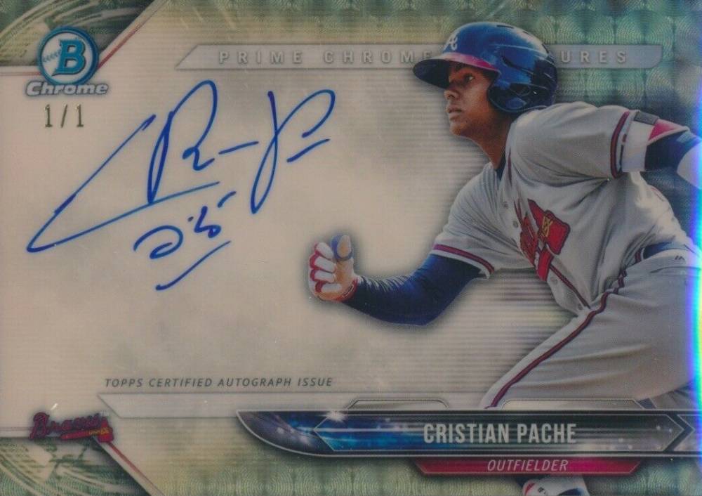 2018 Bowman Chrome Prime Signatures Cristian Pache #PCSCP Baseball Card