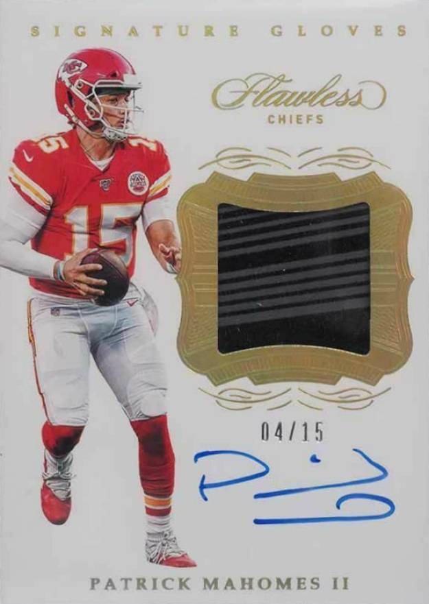 2019 Panini Flawless Signature Gloves Patrick Mahomes II #SG-PM Football Card