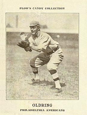 1912 Plow's Candy Rube Oldring # Baseball Card