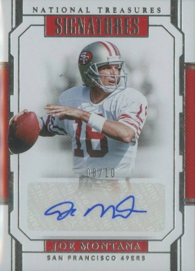 2018 Panini National Treasures Signatures Joe Montana #S-JM Football Card