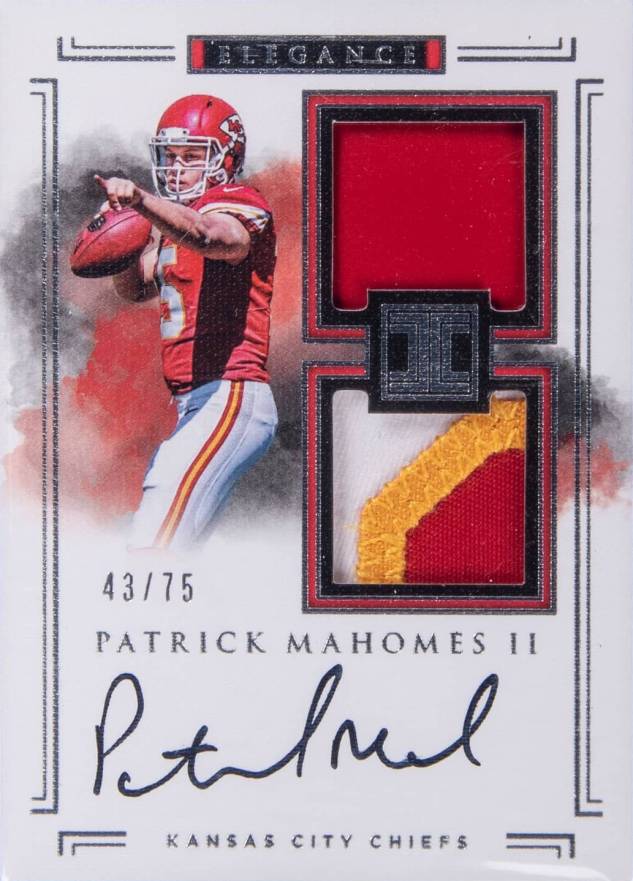 2017 Panini Impeccable Patrick Mahomes II #107 Football Card