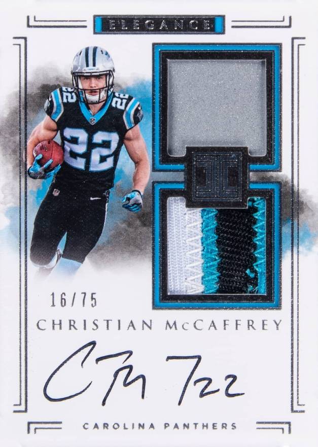 2017 Panini Impeccable Christian McCaffrey #105 Football Card