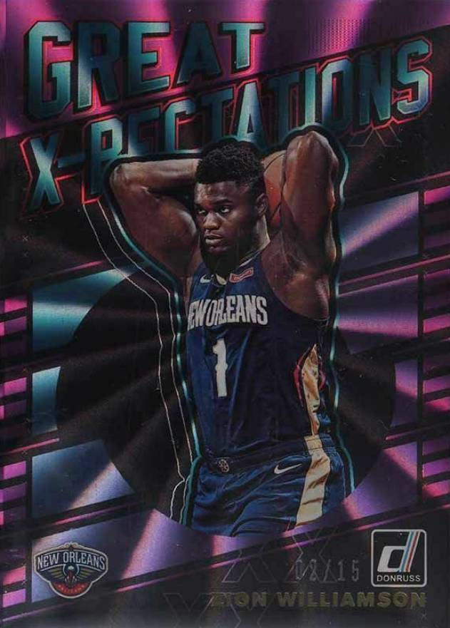 2019 Panini Donruss Great X-Pectations Zion Williamson #7 Basketball Card