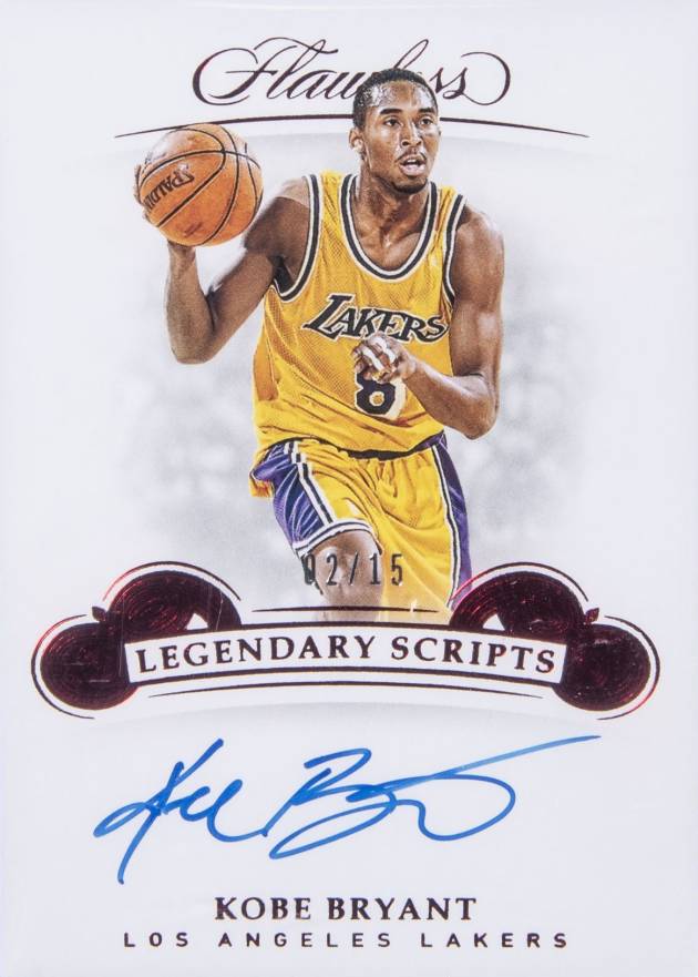 2018 Panini Flawless Legendary Scripts Kobe Bryant #KBR Basketball Card